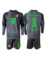 Otroške Nogometnih dresov Bayern Munich Manuel Neuer #1 Vratar Gostujoči 2025-26 Dolgi rokavi (+ hlače)